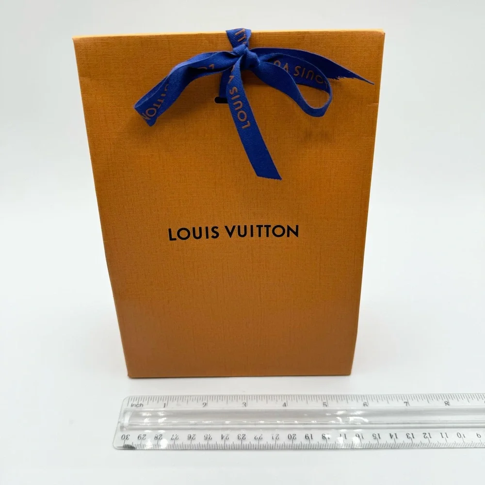 orange louis vuitton designer luxury small shopping fragrance gift bag